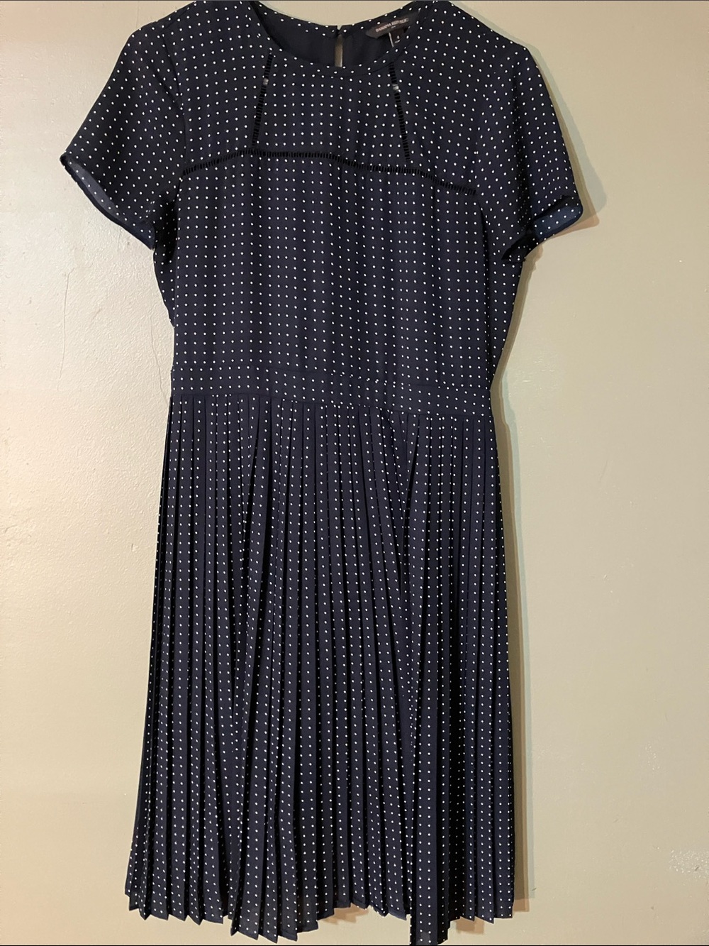 Women's Navy Banana Republic Polka Dot Dress Size 4